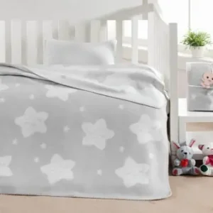 Patura Bebelusi Model Star Light Grey Retur gratuit