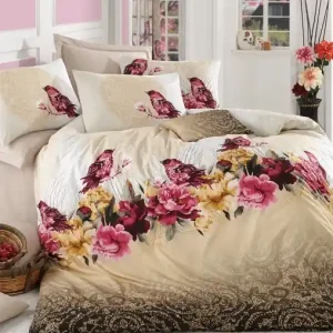 Popular Lenjerie de pat 1 Persoana Model Çalıkuşu Brown
