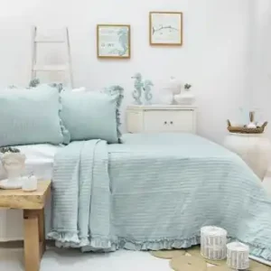 Cumpărături sigure Set Cuvertura Pique Model Martha Mint