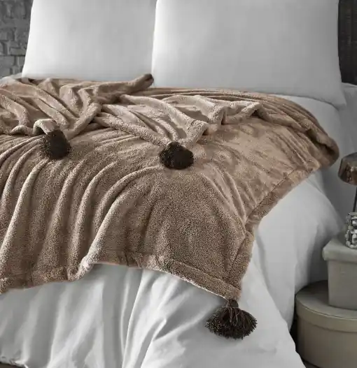 Reducere Patura pentru Pat Dublu Model Puffy 160 Camel