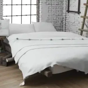 Patura pentru Pat 1 Persoana Model Pom Pom Cream Livrare expres