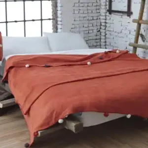 Ofertă limitată Patura pentru Pat 1 Persoana Model Pom Pom Tile Red