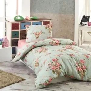 Lenjerie de pat 1 Persoana Model Alanur Mint Ultima șansă