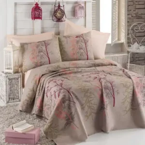 Ofertă specială Set Cuvertura Pique Model Urla Beige
