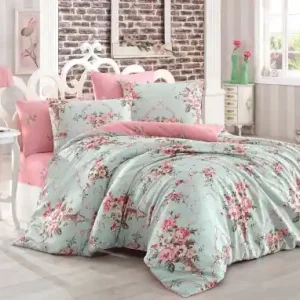 Lenjerie de pat dublu Model Alanur Mint Reducere extra