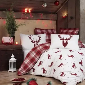 Lenjerie de pat dublu Model Geyik Claret Red Vezi acum