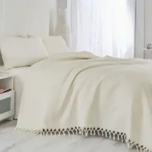 Cuvertura Pled pentru pat dublu Model 120 Cream Premium