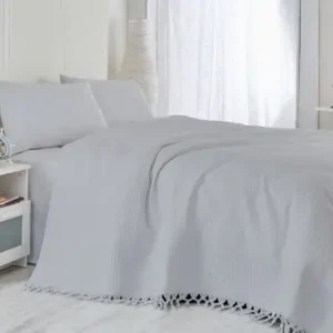 Cuvertura Pled pentru pat dublu Model Light Grey Promoție