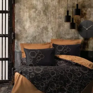 Lenjerie de pat dublu Model Dawn Copper Promoție