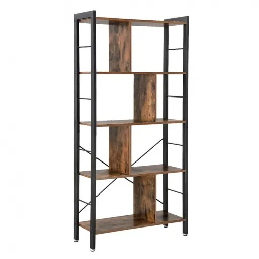 Preț redus Biblioteca Vasagle, Model Travis, Maro Rustic