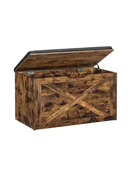 Banca de depozitare, Vasagle, ULHS056X01, Maro Rustic, 29.9 x 15 x 18 cm Ultima șansă
