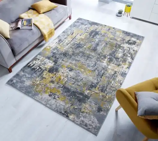 Covor Wonderlust Gri/Galben Ochre 160X230 cm, Flair Rugs Preț redus