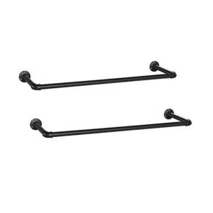 Vezi acum Set 2 sine de haine montaj perete, Songmics, 92 x 30 x 7,5 cm, HSR67BK02, Negru