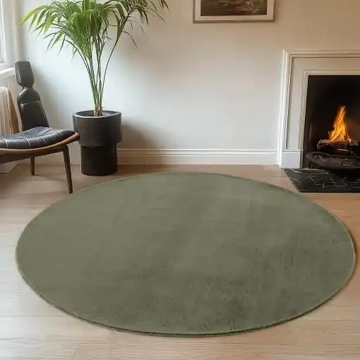 Covor Joy Verde, Rotund, D160 cm Reducere de preț