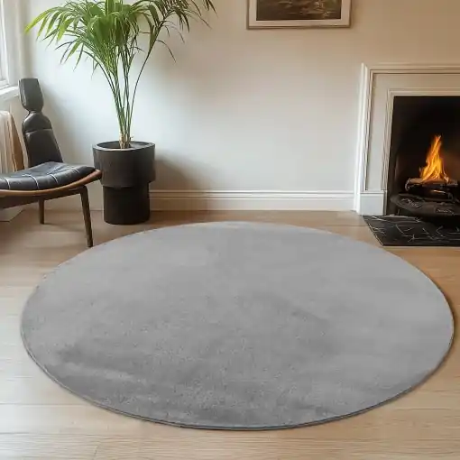 Covor Joy Gri, Rotund, D80 cm Plată sigură