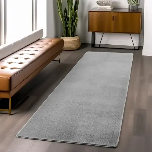Covor traversa Joy Argintiu, 80 x 150 cm Calitate înaltă
