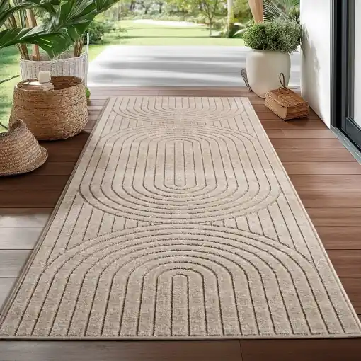 Doar azi Covor traversa Nova V1 Bej, 80 x 250 cm
