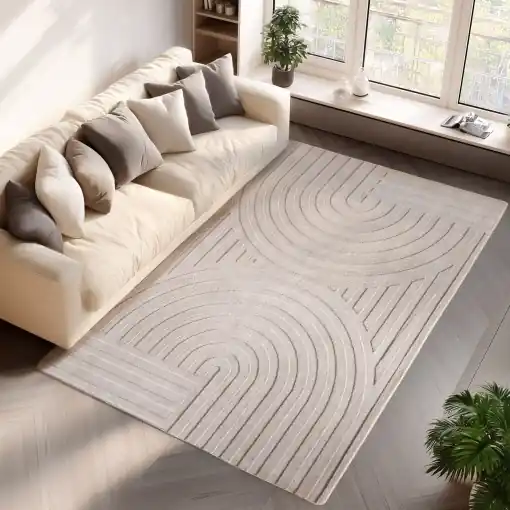 Covor Pompei V1 Crem, 240 x 340cm Premium