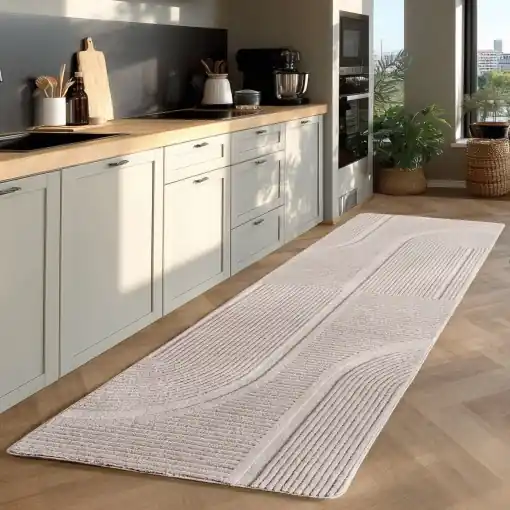 Covor traversa Pompei V2 Crem, 80 x 150 cm Expediere rapidă