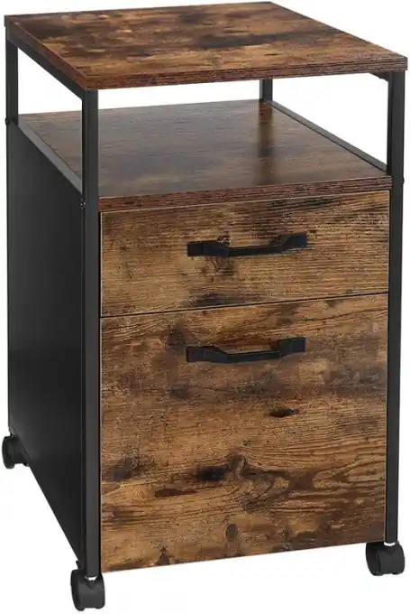 Comoda Model Ember, Maro rustic/Negru, 41x45x66 cm Promoție
