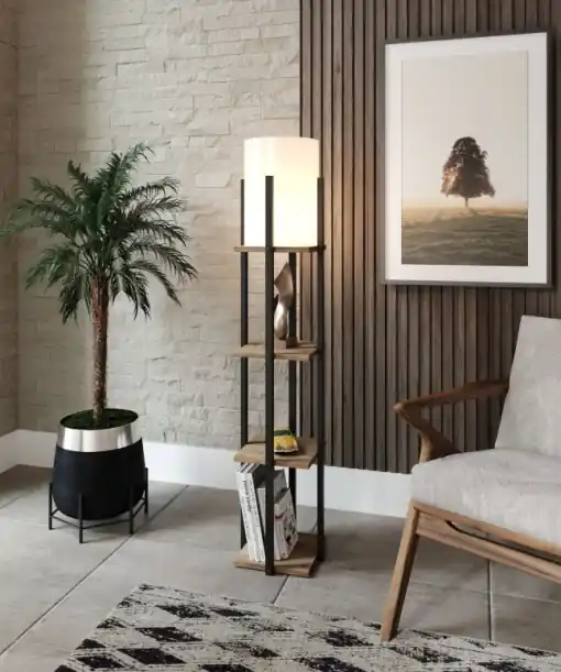 Lampadar Nora SRC Natural Negru Retur gratuit
