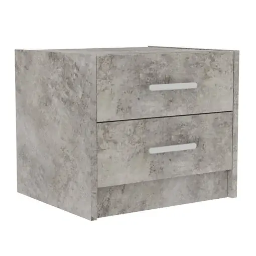 Noptiera Olympus cu 2 sertare culoare antracit antic 47.5x40.5x40.5 Reduceri