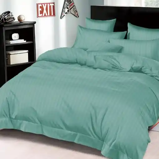 Lenjerie cu elastic 180x200cm, Damasc, Tixie V2 Verde (Finet) Preferatul clienților