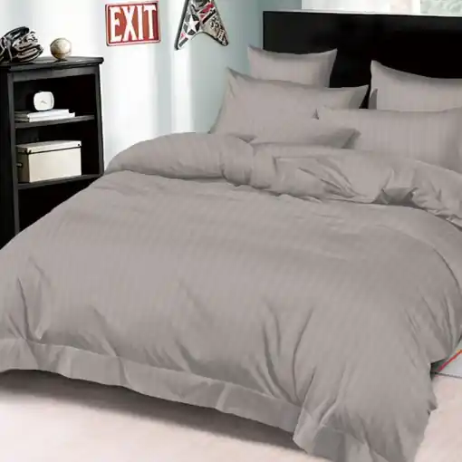 Vezi acum Lenjerie cu elastic 180x200cm, Damasc, Tixie V6 Gri (Finet)