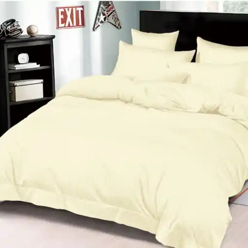 Retur ușor Lenjerie cu elastic 180x200cm, Damasc, Tixie V7 Galben (Finet)