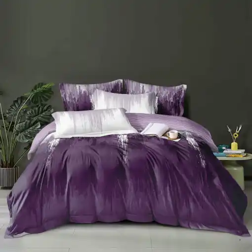 Lenjerie 1 Persoana Luxart Purple (Finet) Lichidare de stoc