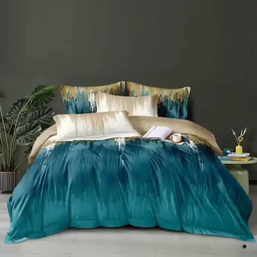 Nu rata Lenjerie 1 Persoana Luxart Aqua (Finet)