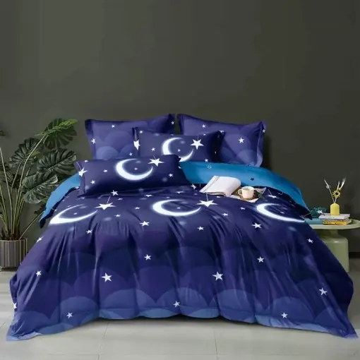 Lenjerie 1 Persoana Blue Moon (Finet) Cumpărături sigure