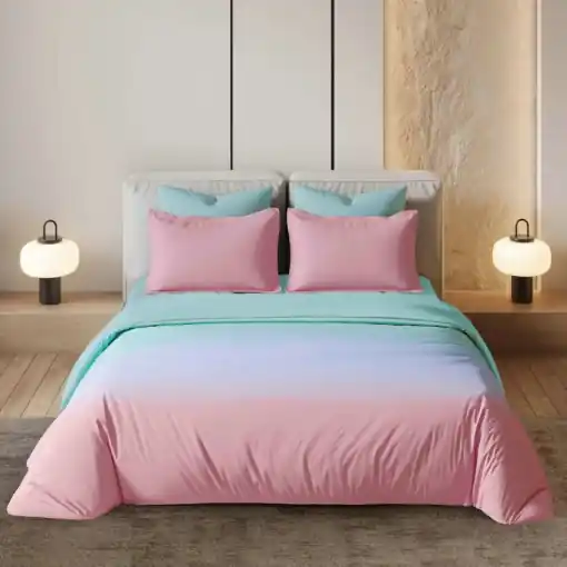 Lenjerie cu elastic 180x200cm, Digital Ambre (Finet) Reducere specială