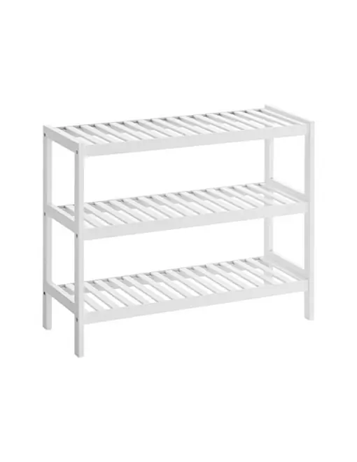 Nu rata Raft pentru pantofi Model Quinn, Alb, 70x26x55 cm