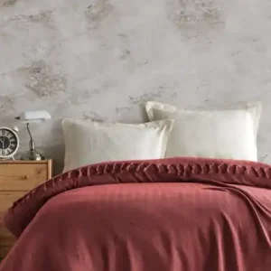 Cuvertura Pled pentru pat dublu Model Berlino Tile Red Cumpără online