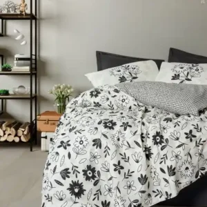 Lenjerie de pat dublu Model Meresa Black Mai ieftin