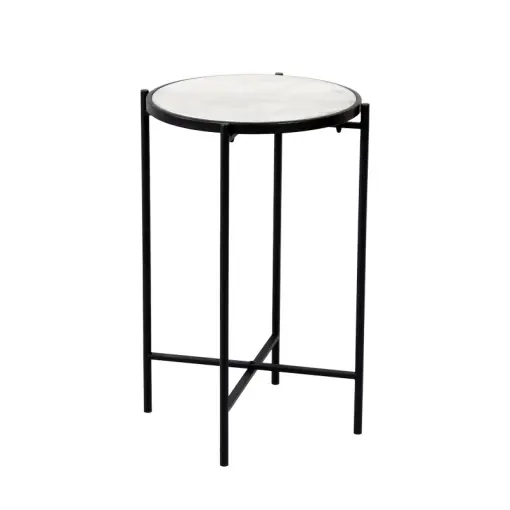 Popular Masuta de Cafea Model Luxere, Negru, D40x65.5 cm