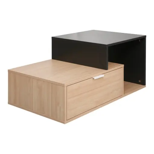 Masuta de Cafea Model Vople, Natur/Gri inchis, 90x50x40 cm Plată securizată