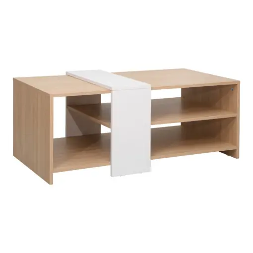 Masuta de Cafea Model Cozeto, Natur/Alb, 100x53x41.5 cm Livrare expres