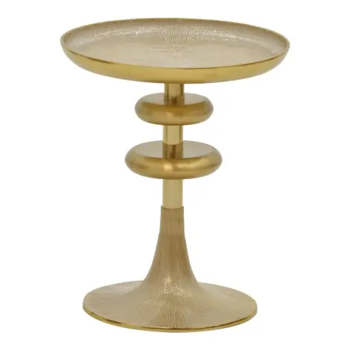 Reducere extra Masuta de Cafea Model Trego, Auriu/Alb, D33x42 cm