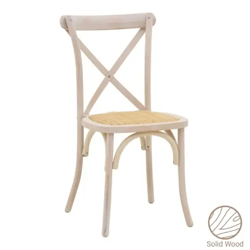 Scaun Model Dylon, Natur/Alb, 48x52x89 cm Super ofertă