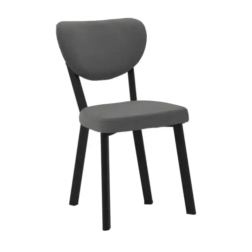 Scaun Model Joley, Negru/Gri inchis, 50x50x77.5 cm Comandă acum