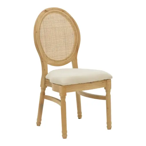 Cumpărături sigure Scaun Model Canco, Natur, 50x55x98 cm