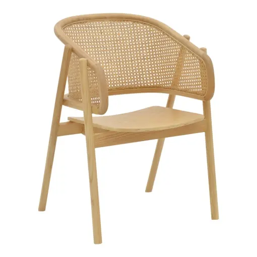 Premium Scaun cu Brate Model Wenzy, Natur, 58x58x82 cm