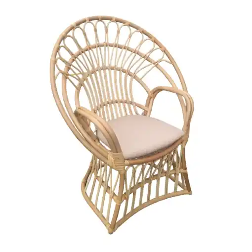 Livrare rapidă Scaun cu Brate Model Boloni, Natur/Bej , 100x67x120 cm