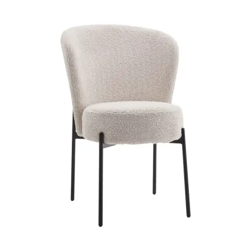Reducere extra Scaun Model Houlian, Crem/Negru, 46x66x89 cm