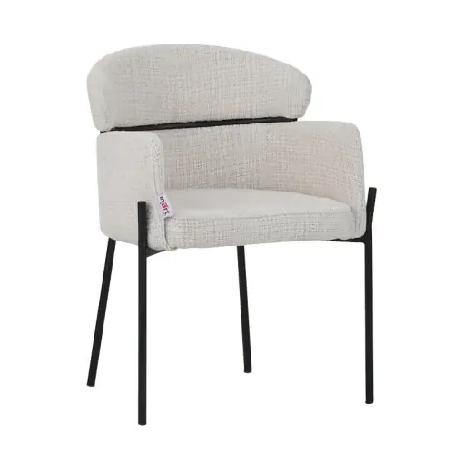 Livrare rapidă Scaun cu Brate Model Tolerse, Bej/Negru, 58x57x80 cm