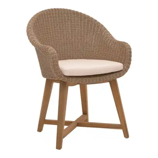Noutate Scaun cu Brate Model Solso, Natur/Maro, 62x58x78 cm