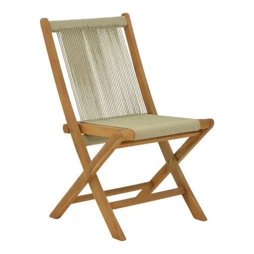 Scaun pliabil Model Banou, Natur, 52.5x56x89 cm Preț mic