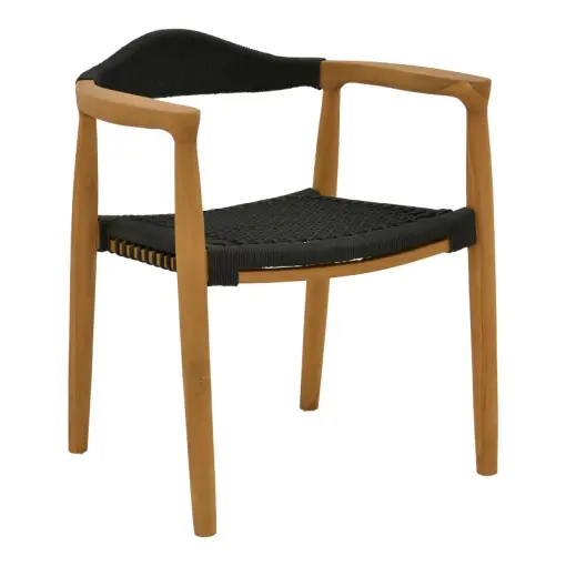 Scaun cu Brate Model Ganny, Negru, 59x56x71 cm Reducere